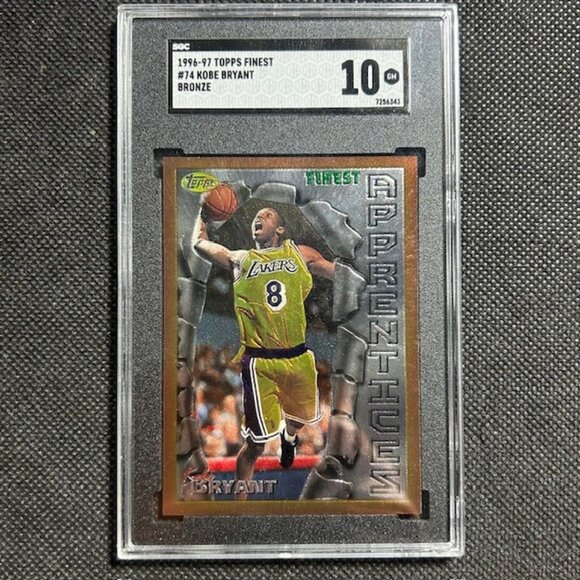 1996-97 Finest Kobe Bryant Apprentices Rookie RC Bronze #74 Lakers SGC 10 GEM MT - Picture 1 of 2